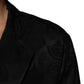 Black DG Logo Silk Men Long Sleeves Shirt