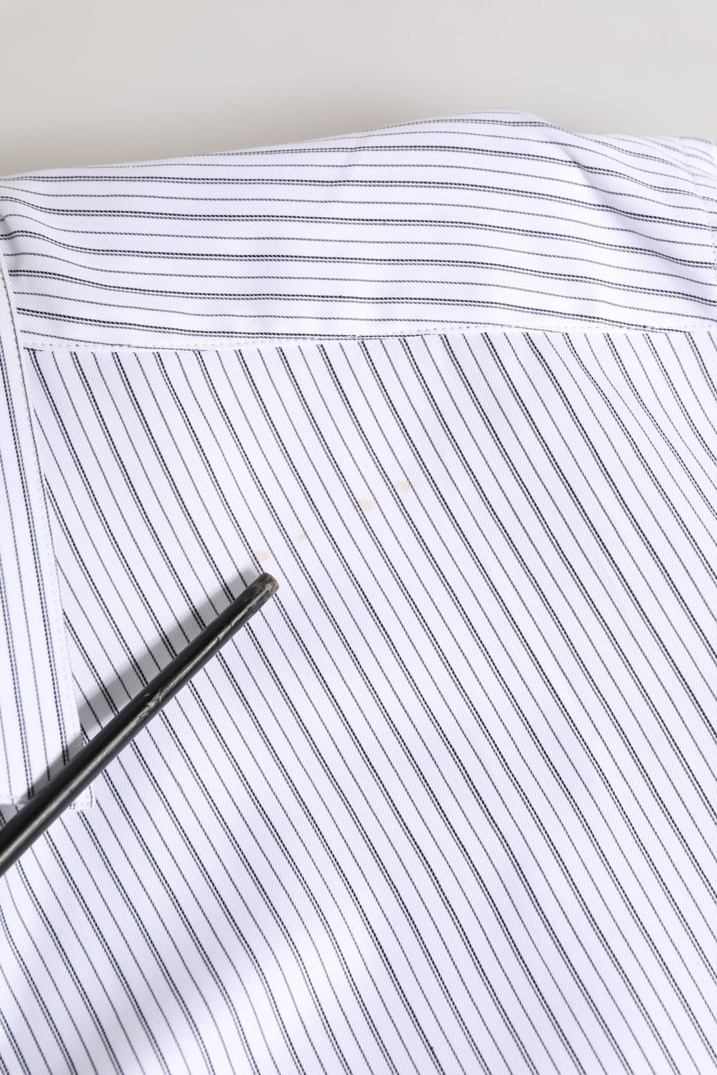 White Stripes Long Sleeves GOLD Dress Shirt