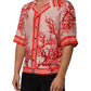 Red Corals Short Sleeves Collared Shirt