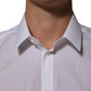 White Cotton Collared Men MARTINI Dress Shirt