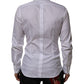 White Cotton Collared Bib GOLD Dress Shirt