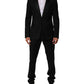 Black 2 Buttons Jacket Formal 2 Piece Suit