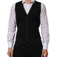 Black Wool Dress Formal Men Waistcoat Vest