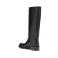 Black Calf Leather Bos Taurus High Heel Boots