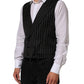 Black Stripes Wool Dress Men Waistcoat Vest
