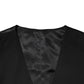 Black Polyester Dress Formal Waistcoat Vest