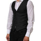 Black Wool Men Dress Formal Waistcoat Vest