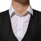 Black Wool Men Dress Formal Waistcoat Vest