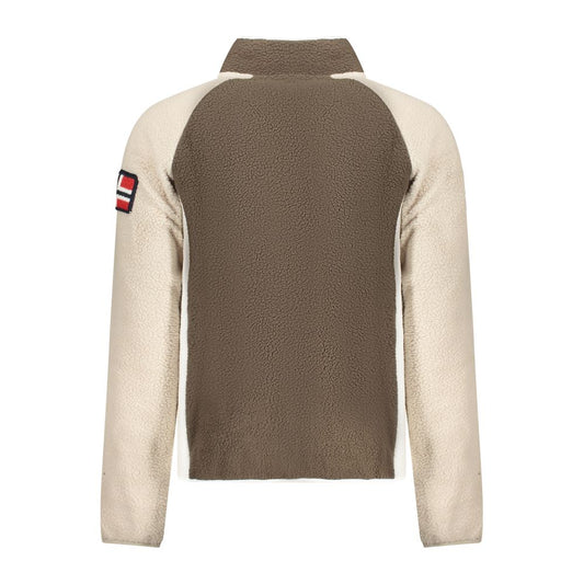 Marrone Polyester Men Sweatshirt