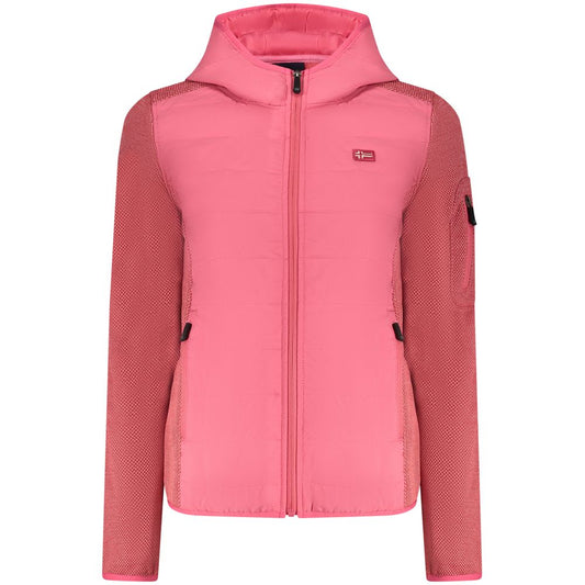 Pink Polyester Women Jacket
