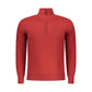 Red Polyester Men Sweater