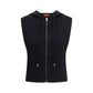 Black Wool Sleveless Jacket