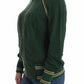 Green Mock Zip Cardigan Sweatshirt Sweater Jacket