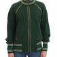 Green Mock Zip Cardigan Sweatshirt Sweater Jacket