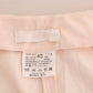 Beige Cotton Stretch Straight Trousers Pants