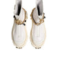 White Leather Rubber Logo Ankle Boots Shoes