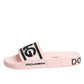 Pink Rubber Slides Sandals Beachwear Shoes