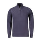 Blue Viscose Men's Sweater