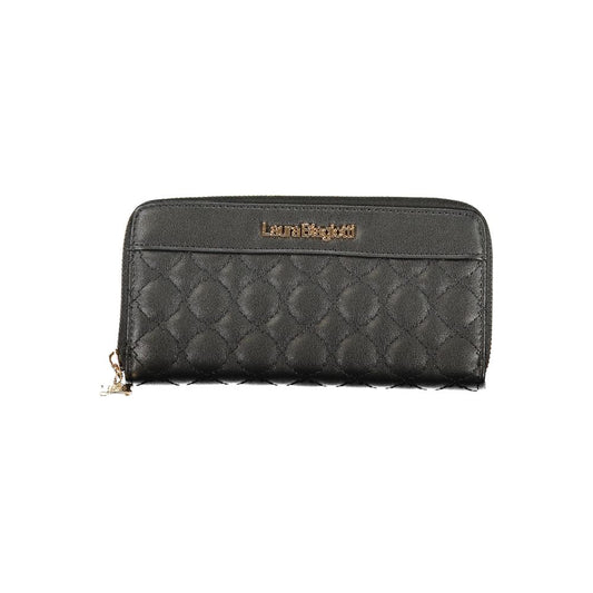 Black Polyurethane Women Wallet