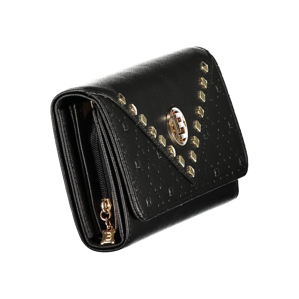 Black Polyurethane Women Wallet