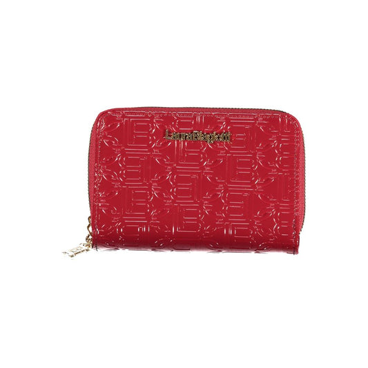Red Polyurethane Women Wallet