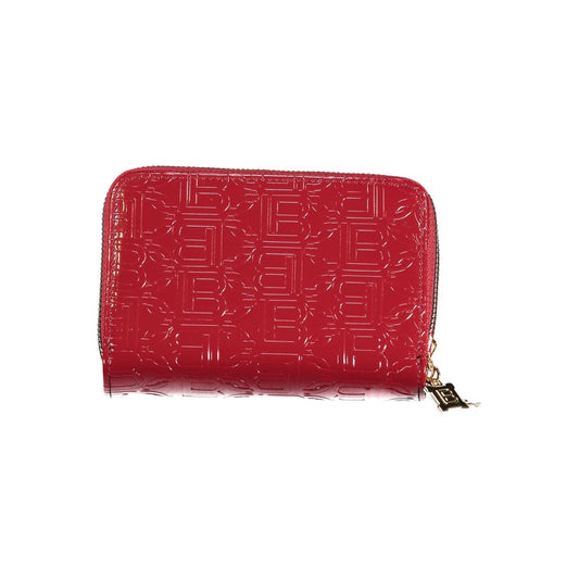 Red Polyurethane Women Wallet