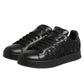 Black Floral Lace Low Top Sneakers Shoes