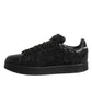 Black Floral Lace Low Top Sneakers Shoes