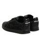 Black Floral Lace Low Top Sneaker Shoes