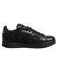 Black Floral Lace Low Top Sneaker Shoes