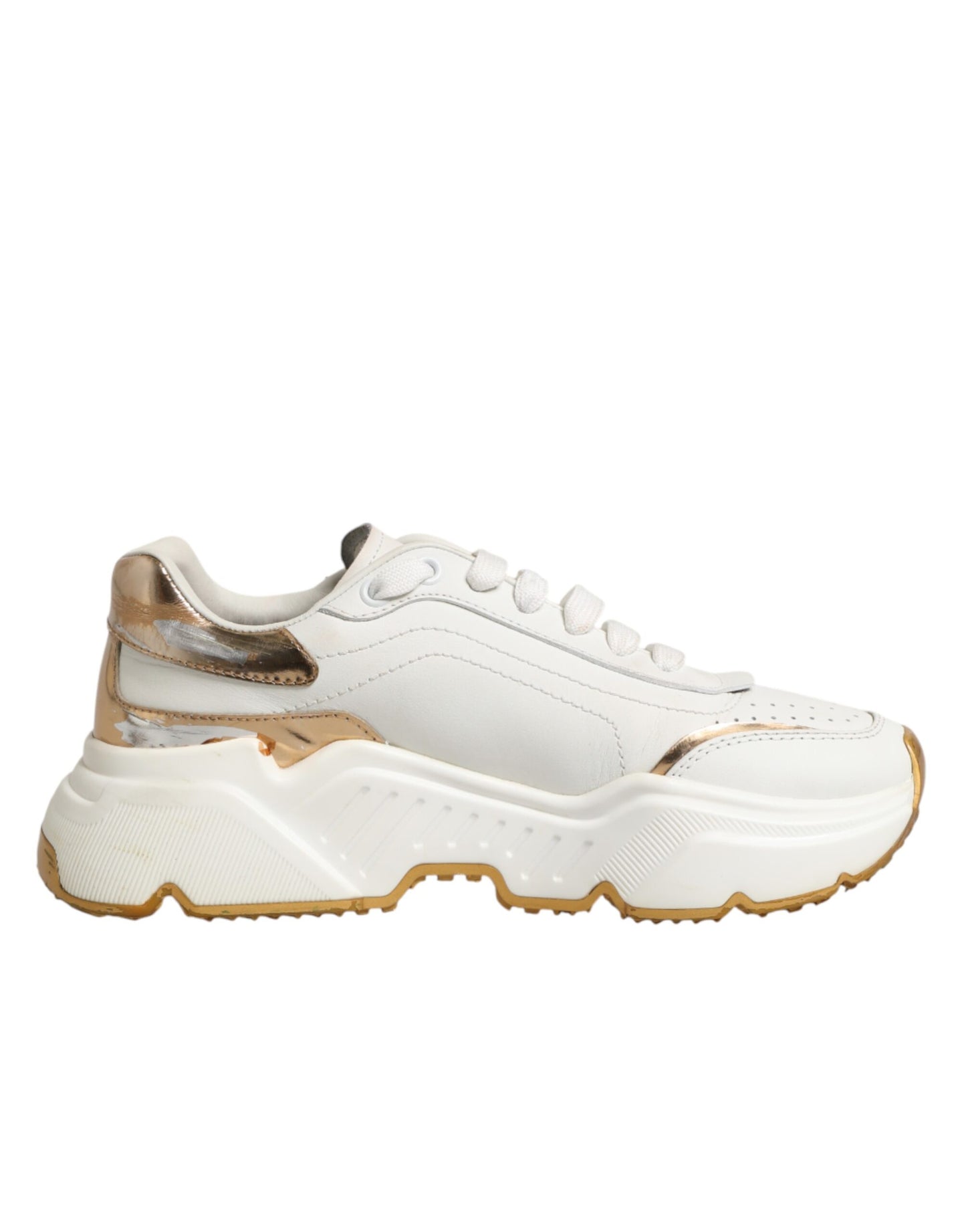 White Gold Daymaster Low Top Sneakers Shoes
