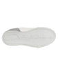 White Gray Low Top Leather Sneaker Shoes