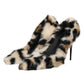 Brown Fur Leopard High Heels Pumps Shoes