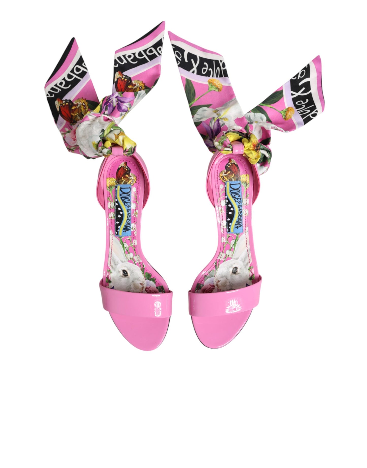 Pink Leather High Heels Sandals Shoes
