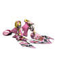 Pink Leather High Heels Sandals Shoes