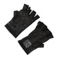 Black Nylon Wrist Length Fingerless Mitten Gloves