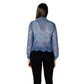 Blue Polyester Blouse