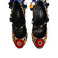 Black Gold Embellished MARY JANES Pumps  Shoes