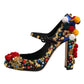 Black Gold Embellished MARY JANES Pumps  Shoes