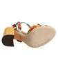 Multicolor Floral Crystal Embellished Sandals Shoes