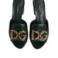 Green DG Amore Heel Slides Sandals Shoes