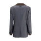 Gray Fleece Wool Blazer