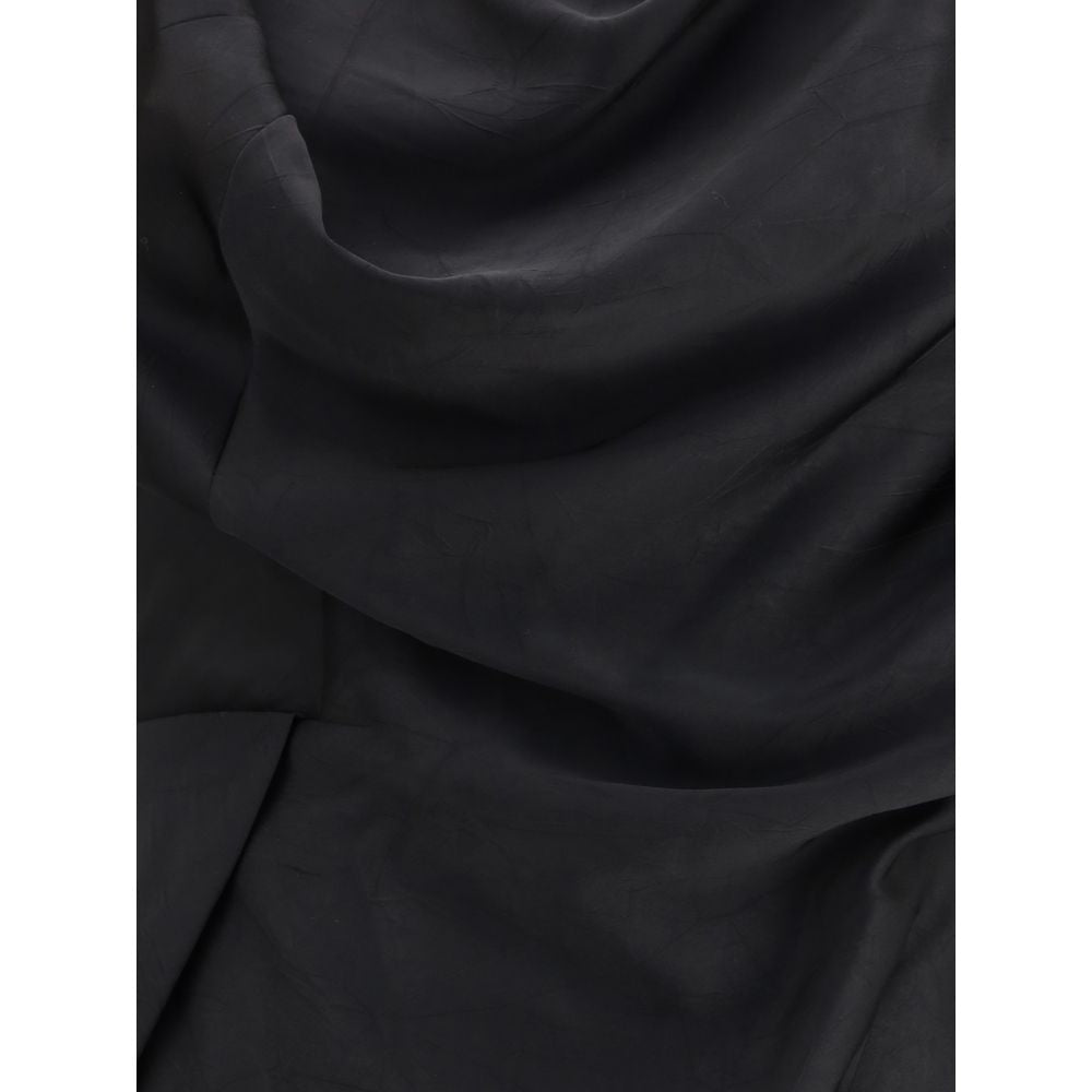 Black Polyester Cocktail Dress