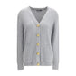 Gray Fleece Wool Cardigan