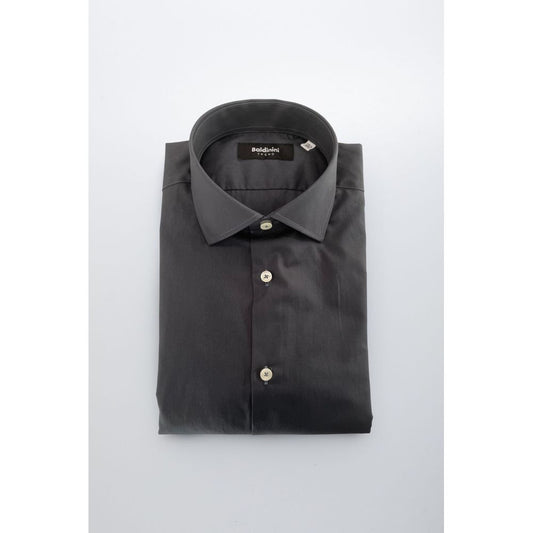 Gray Cotton Men Shirt