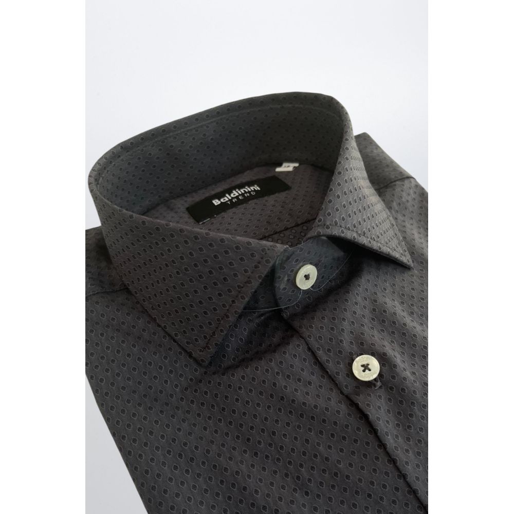 Gray Cotton Men Shirt
