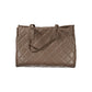Brown Polyurethane Women's Bag