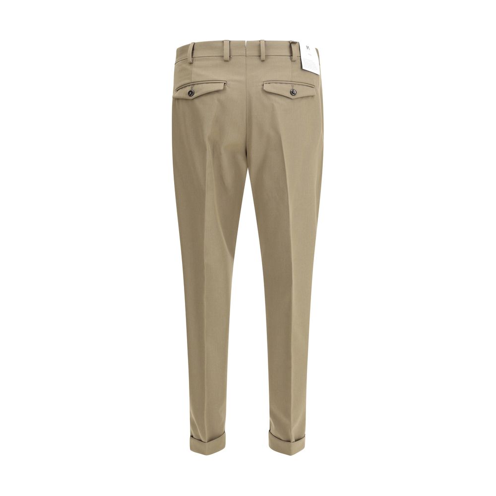 Bicolor Fleece Wool Dress Pants