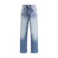 Blue Cotton Relaxed Fit Jeans