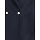 Blue Fleece Wool Coat